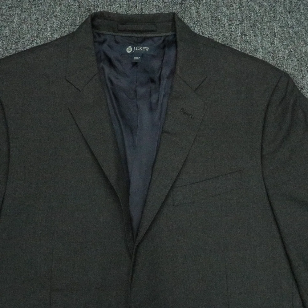 J‎ Crew Blazer Mens Large 40S Gray Ludlow Loro Piana Super 120s Italian Wool